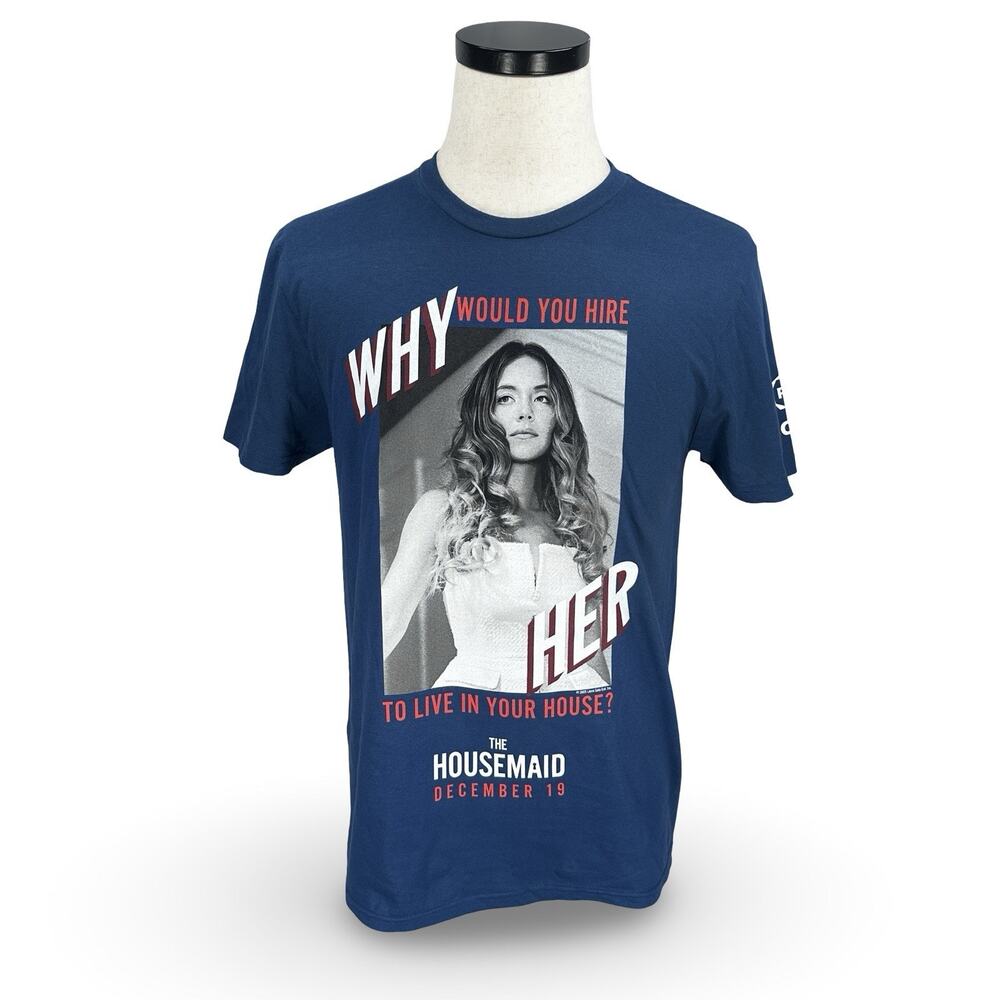 The Housemaid Sydney Sweeney Original Movie‎ Promo T-Shirt Men's Small Blue New